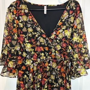 Xhilaration Faux Wrap Dress size XXL